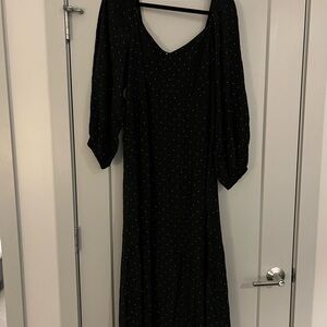 a new day Black Long Sleeve Dress with Dots